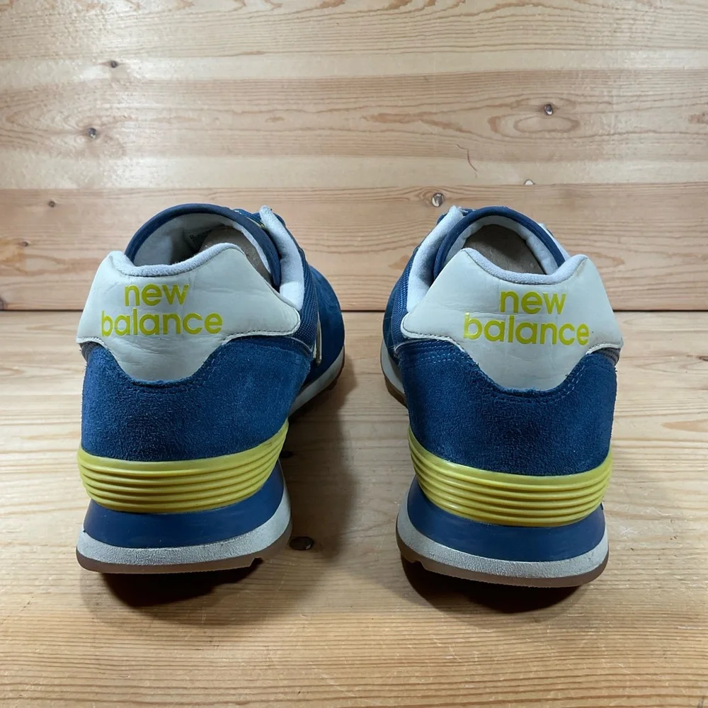New Balance 574 Lifestyle Shoes Men’s 14 D Blue Yellow Gum Suede 2019 ML574JHP